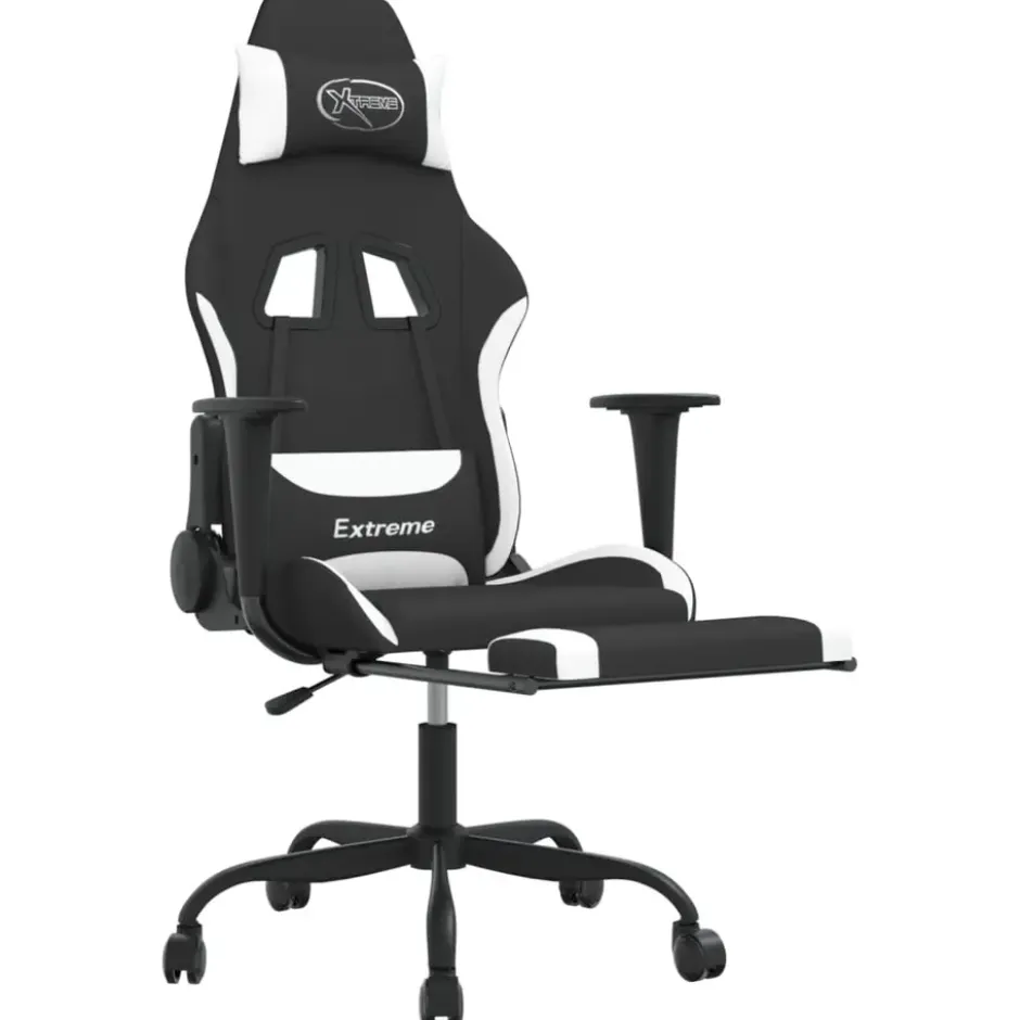 vidaXL - Gamingstoel - Wit - Stof