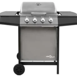 vidaXL - Gasbarbecue-grill - Zilver - Staal