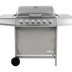 vidaXL - Gasbarbecue-grill - Zilver - Staal