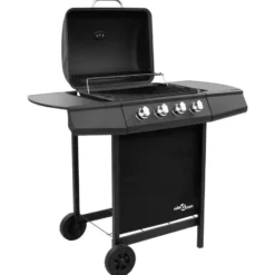 vidaXL - Gasbarbecue-grill - Zwart - Staal