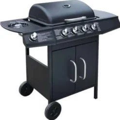 vidaXL - Gas Barbecue - Zwart - Roestvrij staal