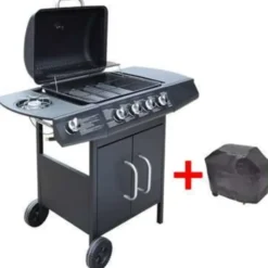 vidaXL - Gas Barbecue - Zwart - Roestvrij staal