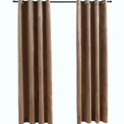 vidaXL - Gordijn - Beige - Fluweel - 140 x 175 cm - 2 stuks