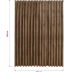 vidaXL - Gordijn - Beige - Fluweel