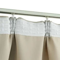 vidaXL - Gordijn - Beige - Stof - 140 x 245 cm