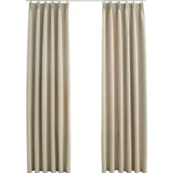 vidaXL - Gordijn - Beige - Stof - 140 x 245 cm