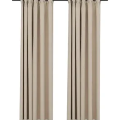 vidaXL - Gordijn - Beige - Stof - 140 x 245 cm - 2 stuks