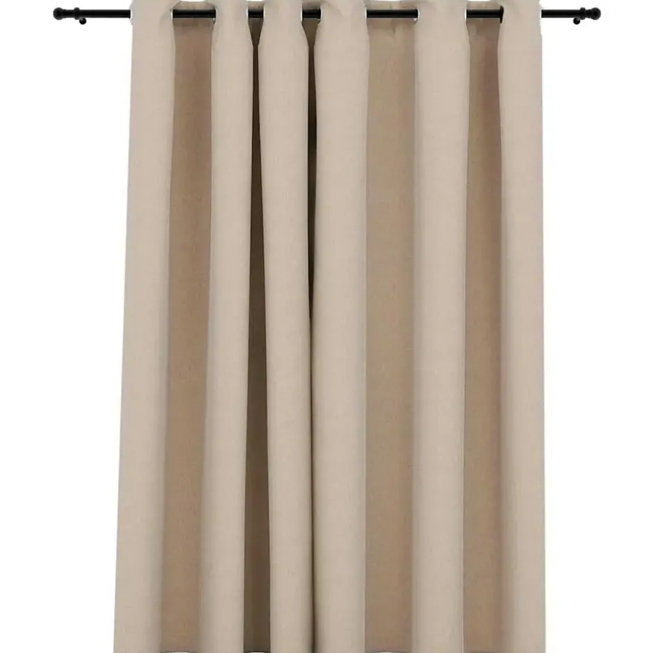 vidaXL - Gordijn - Beige - Stof - 290 x 245 cm