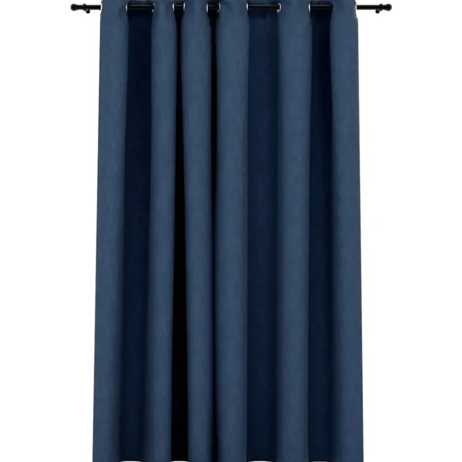 vidaXL - Gordijn - Blauw - Stof - 290 x 245 cm