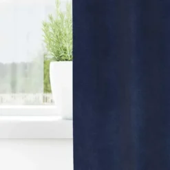 vidaXL Gordijnen - Donkerblauw - Verduisterend - 140x245 cm - Fluweel - 2 Stuks