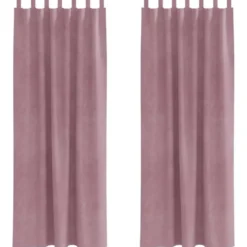vidaXL Gordijnen met lussen - Verduisterend - Donkerroze - 140x245 cm - 2 St.