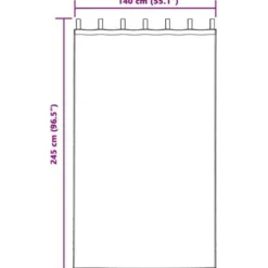 vidaXL Gordijnen met lussen - Verduisterend - Donkerroze - 140x245 cm - 2 St.