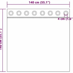 vidaXL Gordijnen met ringen - Donkergrijs - 140x140 cm - Fluweel - 2 Stuks