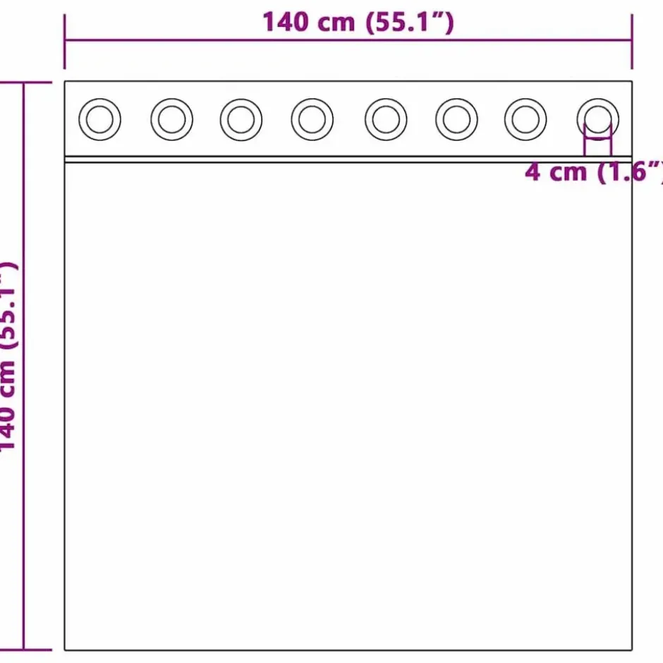 vidaXL Gordijnen met ringen - Donkergrijs - 140x140 cm - Fluweel - 2 Stuks