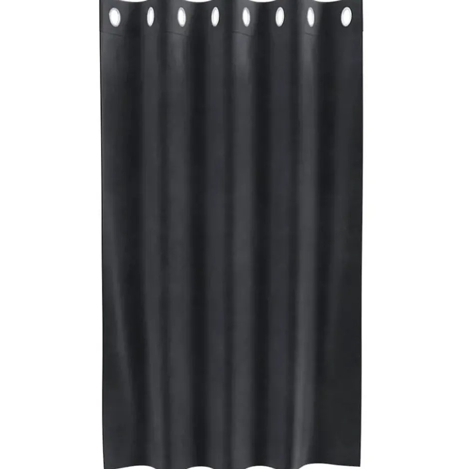 vidaXL Gordijnen met ringen - Donkergrijs - 140x140 cm - Fluweel - 2 Stuks