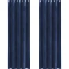 vidaXL Gordijnen met ringen - Donkerblauw - 140x245 cm - Fluweel - 2 Stuks