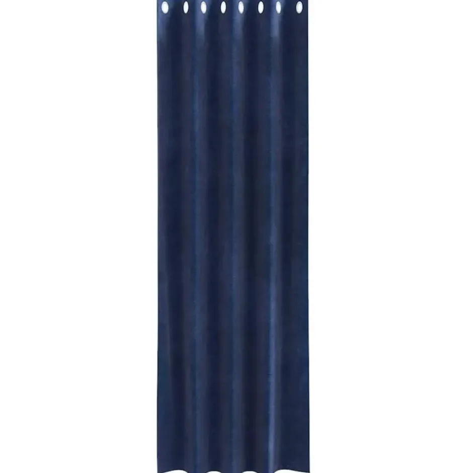 vidaXL Gordijnen met ringen - Donkerblauw - 140x245 cm - Fluweel - 2 Stuks