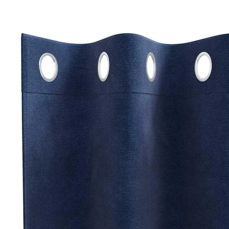 vidaXL Gordijnen met ringen - Donkerblauw - 140x245 cm - Fluweel - 2 Stuks
