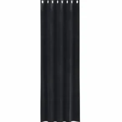 vidaXL Gordijnen met ringen - Verduisterend - Zwart Fluweel - 140x225 cm - 2 St.