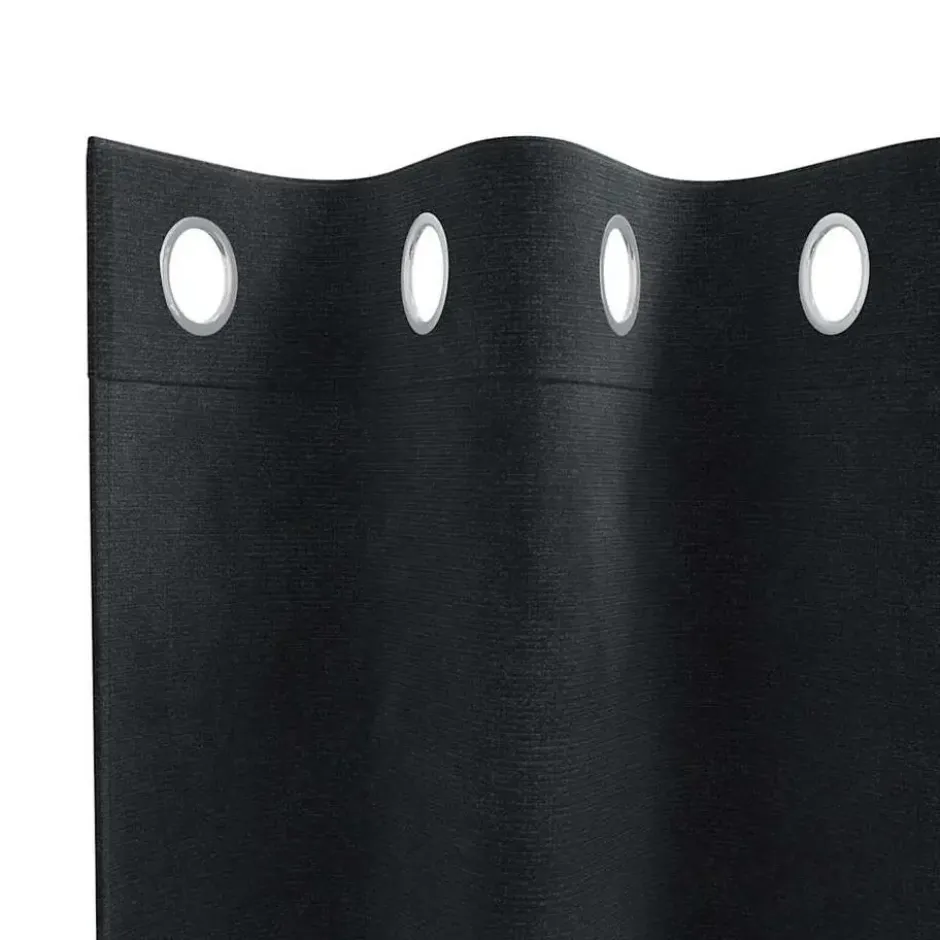 vidaXL Gordijnen met ringen - Verduisterend - Zwart Fluweel - 140x225 cm - 2 St.