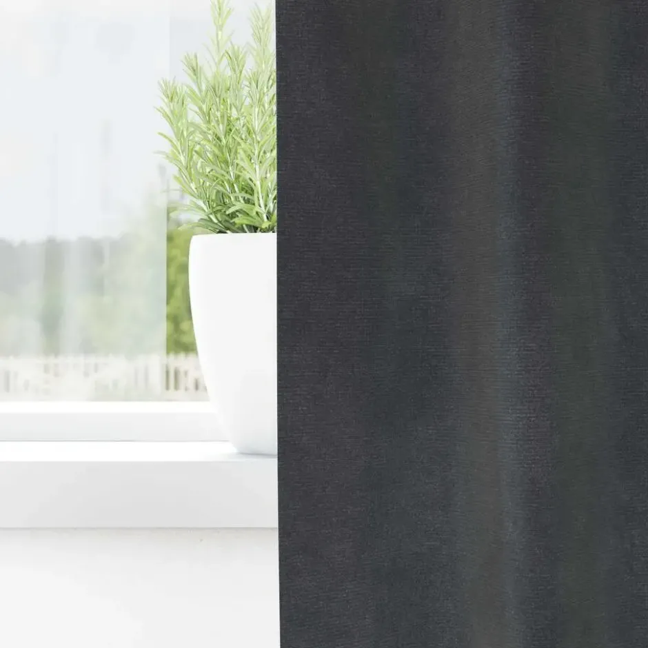vidaXL Gordijnen met ringen - Verduisterend - Lichtgrijs - 140x175 cm - 2 St.