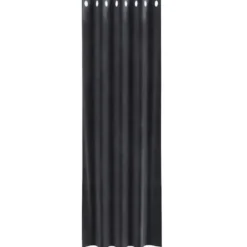 vidaXL Gordijnen met ringen - Verduisterend - Donkergrijs - 140x260 cm - 2 St.