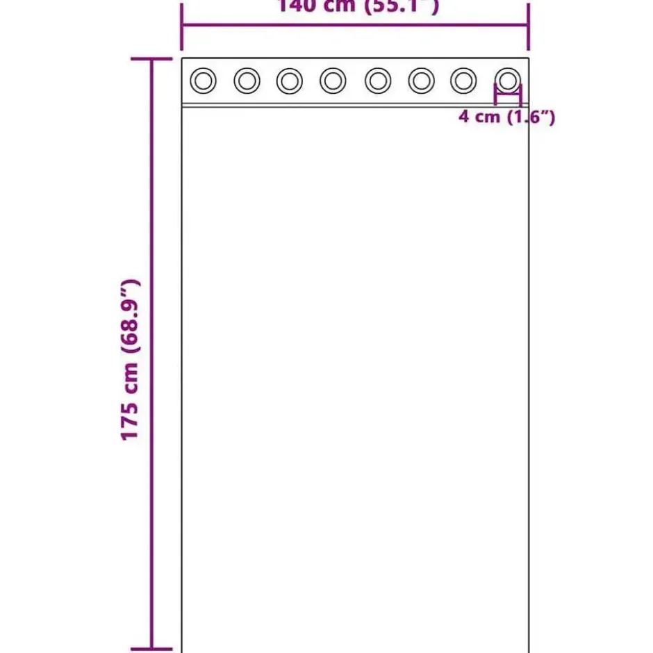 vidaXL Gordijnen met ringen - Verduisterend - Crème Fluweel - 140x175 cm - 2 St.
