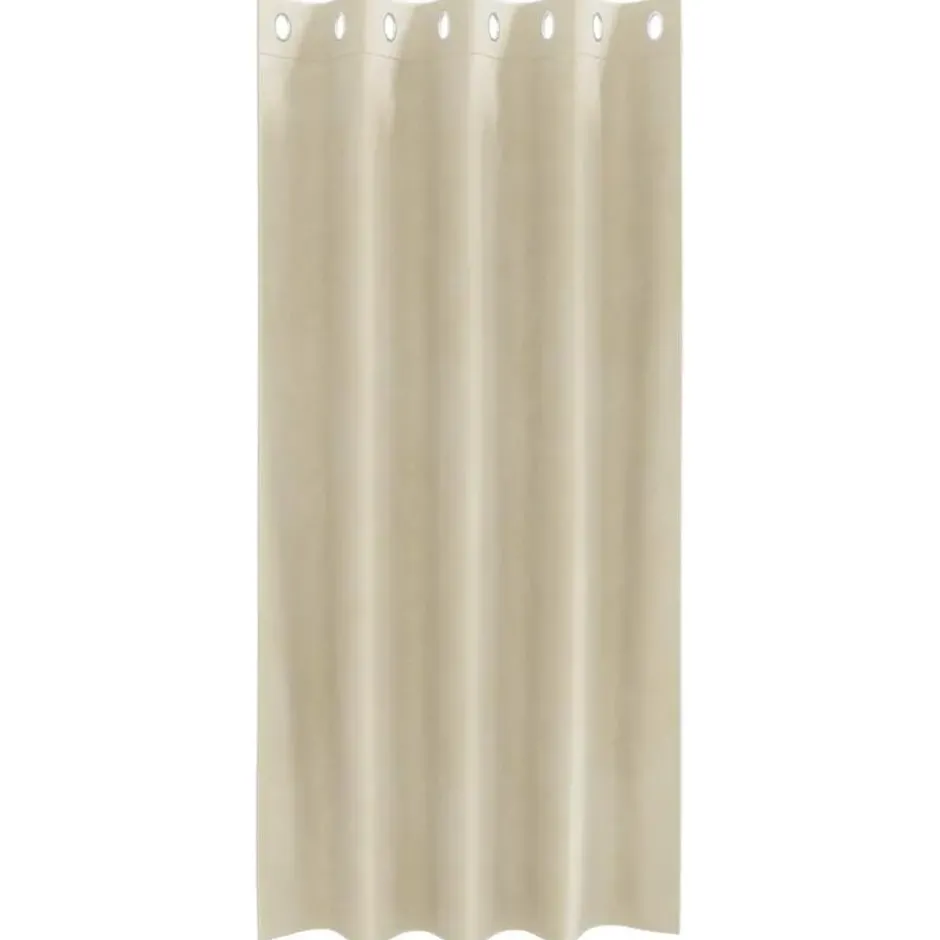 vidaXL Gordijnen met ringen - Verduisterend - Crème Fluweel - 140x175 cm - 2 St.