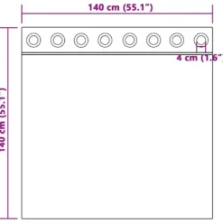 vidaXL Gordijnen met ringen - Wijnrood - 140x140 cm - Fluweel - 2 Stuks