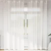 vidaXL Gordijnen van voile met ringen - Wit - 140x225 cm - Stof - 2 Stuks