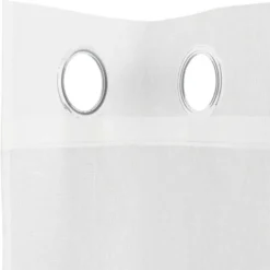vidaXL Gordijnen van voile met ringen - Wit - 140x225 cm - Stof - 2 Stuks