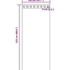 vidaXL Gordijnen van voile met ringen - Wit - 140x225 cm - Stof - 2 Stuks