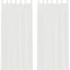 vidaXL Gordijnen van voile met lussen - Wit - 140x225 cm - Stof - 2 Stuks