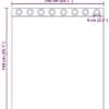 vidaXL Gordijnen van voile met ringen - Wit - 140x140 cm - Stof - 2 Stuks