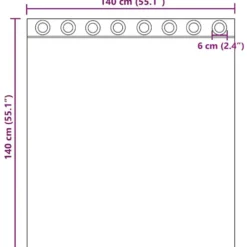 vidaXL Gordijnen van voile met ringen - Wit - 140x140 cm - Stof - 2 Stuks