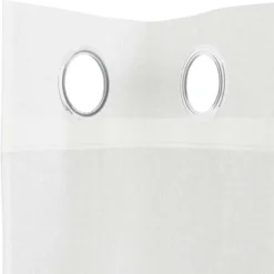 vidaXL Gordijnen van voile met ringen - Wit - 140x140 cm - Stof - 2 Stuks