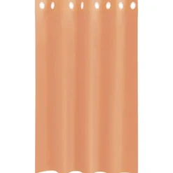 vidaXL Gordijnen van voile met ringen - Terracotta - 140x175 cm - Stof - 2 Stuks