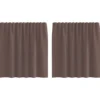 vidaXL Gordijnen van voile met roedezakken - Bruin - 140x140 cm - Stof - 2 Stuks