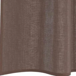 vidaXL Gordijnen van voile met roedezakken - Bruin - 140x140 cm - Stof - 2 Stuks