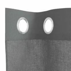 vidaXL Gordijnen van voile met ringen - Donkergrijs - 140x225 cm - Stof - 2 St.