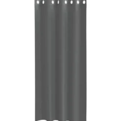 vidaXL Gordijnen van voile met ringen - Donkergrijs - 140x225 cm - Stof - 2 St.