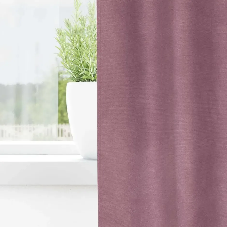 vidaXL Gordijnen - Verduisterend - Donkerroze - 140x260 cm - Fluweel - 2 Stuks