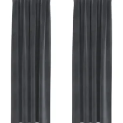 vidaXL Gordijnen - Verduisterend - Lichtgrijs - 140x245 cm - Fluweel - 2 Stuks