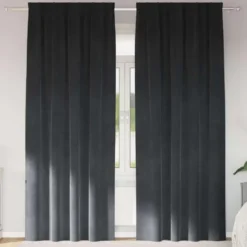 vidaXL Gordijnen - Verduisterend - Lichtgrijs - 140x245 cm - Fluweel - 2 Stuks