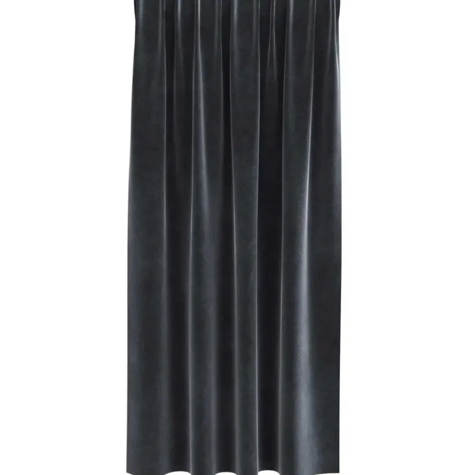vidaXL Gordijnen - Verduisterend - Donkergrijs - 140x175 cm - Fluweel - 2 Stuks