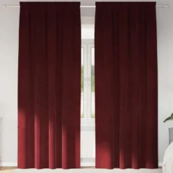 vidaXL Gordijnen - Verduisterend - Wijnrood - 140x245 cm - Fluweel - 2 Stuks
