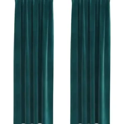 vidaXL Gordijnen - Verduisterend - 140x225 cm - Donkergroen - Fluweel - 2 Stuks