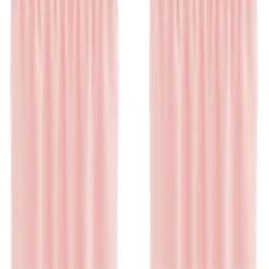 vidaXL - Gordijnen voile met roedezakken 2 st roze vitrage pure gordijn