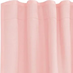 vidaXL - Gordijnen voile met roedezakken 2 st roze vitrage pure gordijn