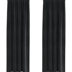 vidaXL Gordijne - Verduisterend - Zwart - 140x245 cm - Fluweel - 2 Stuks